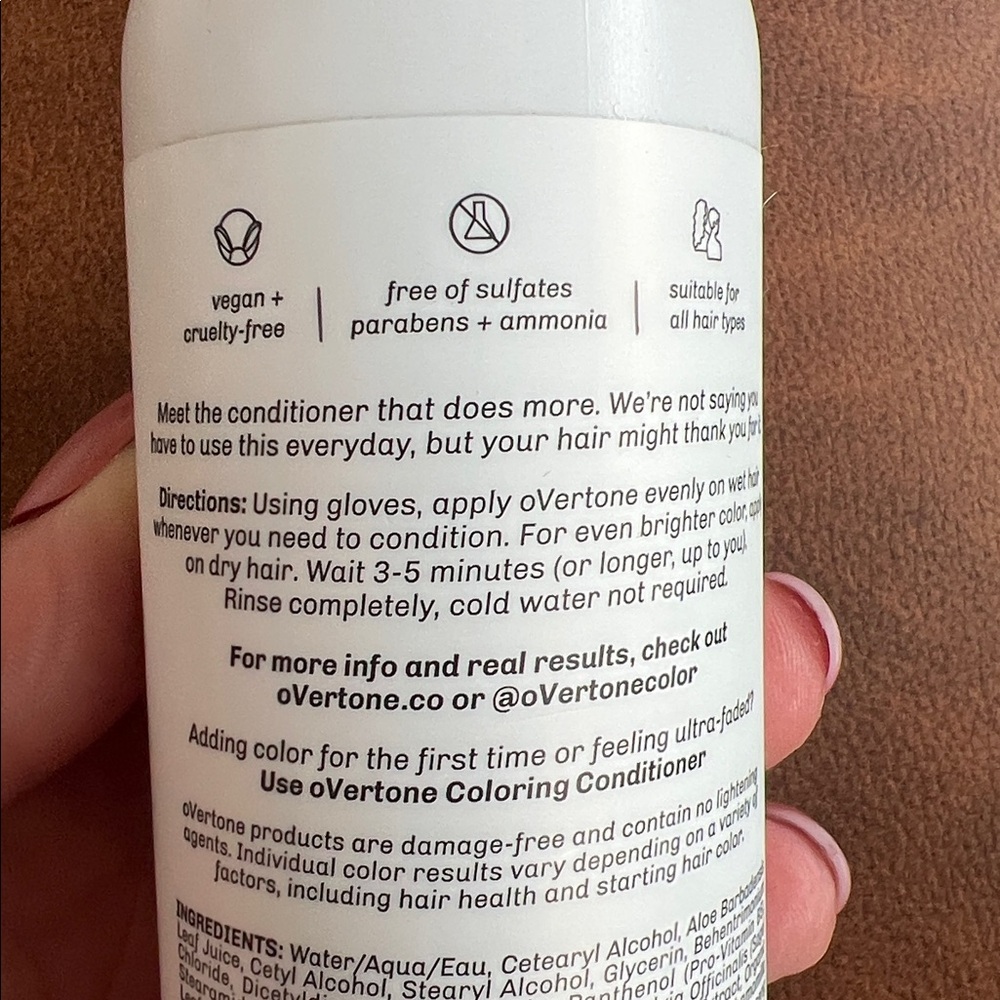 🕶️OVERTONE Red For Brown Hair Coloring and Daily Conditioners NWOB - Picture 3 of 3